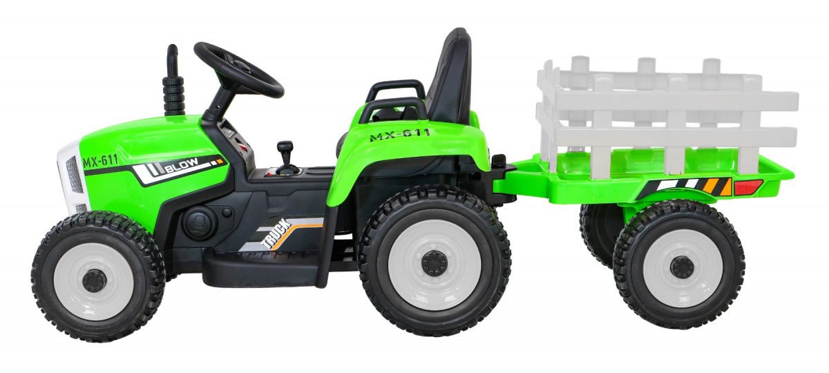 Traktor na akumulator BLOW - zeleni