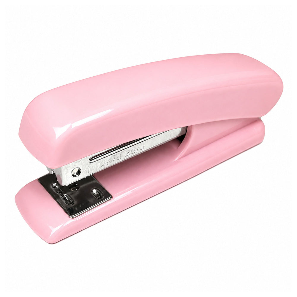 Metal Office Stapler Up to 25 Sheets 24/6 26/6 Staples Pink