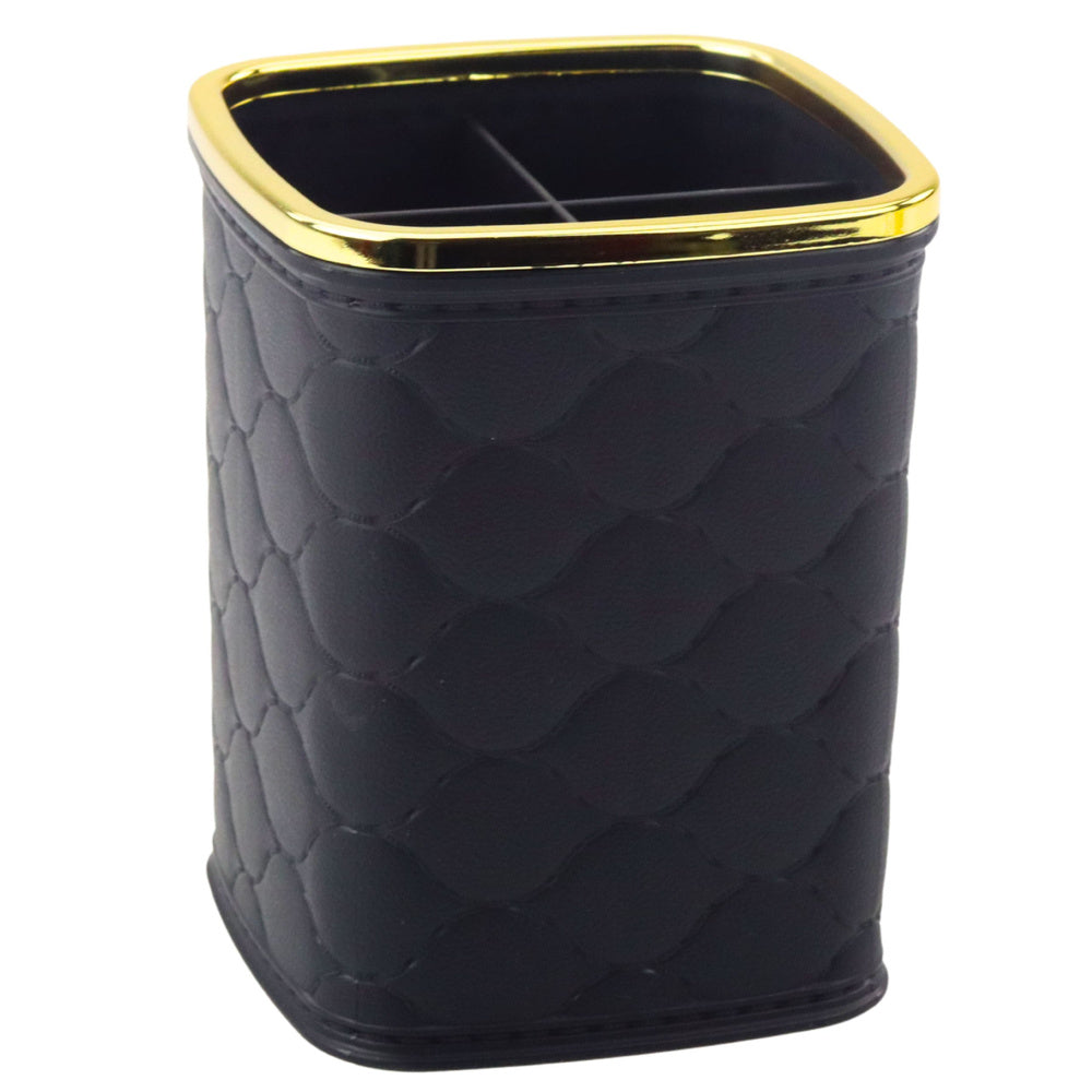 Organizator za četkice sa 4 pretinca 12 x 9.5cm - zlatno/crni