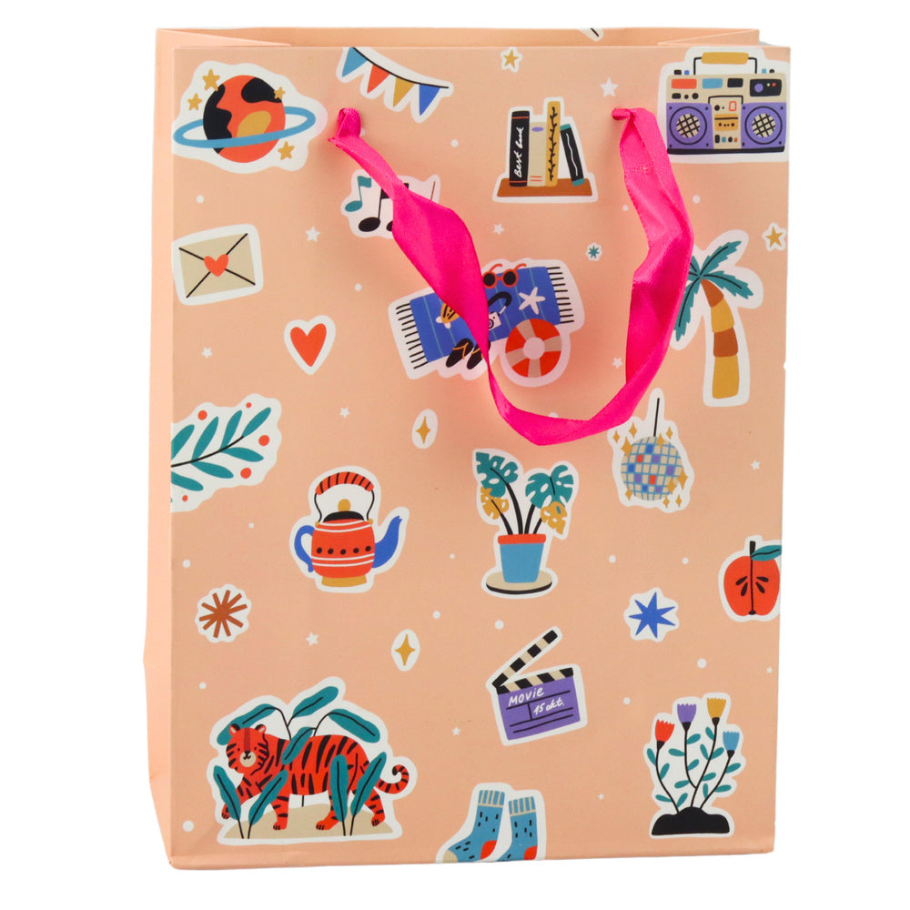 Gift Bag Stickers Colored Stamps 23 x 18 x 10.5 cm