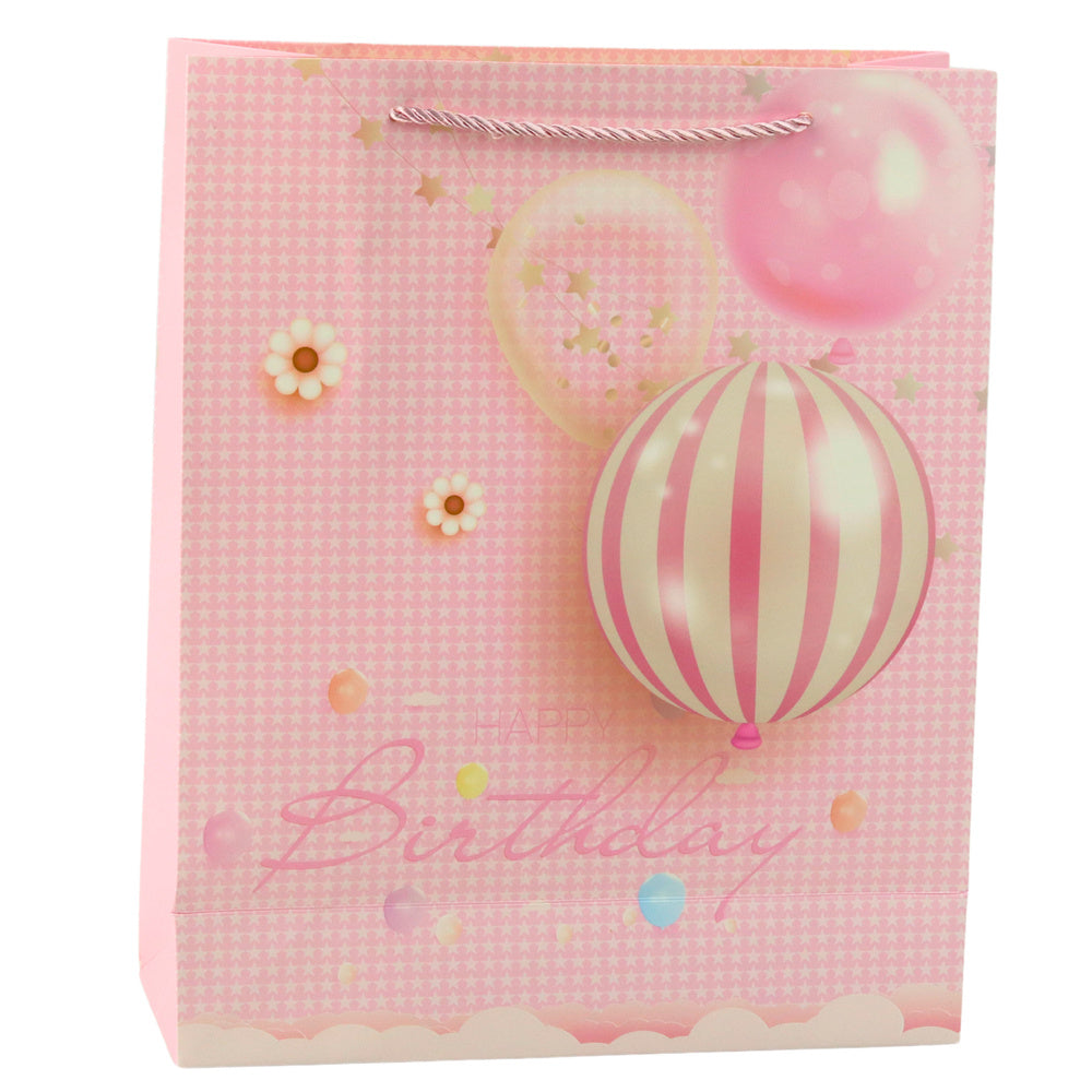 Birthday Gift Bag Happy Birthday Balloons 32 x 26 x 12 cm