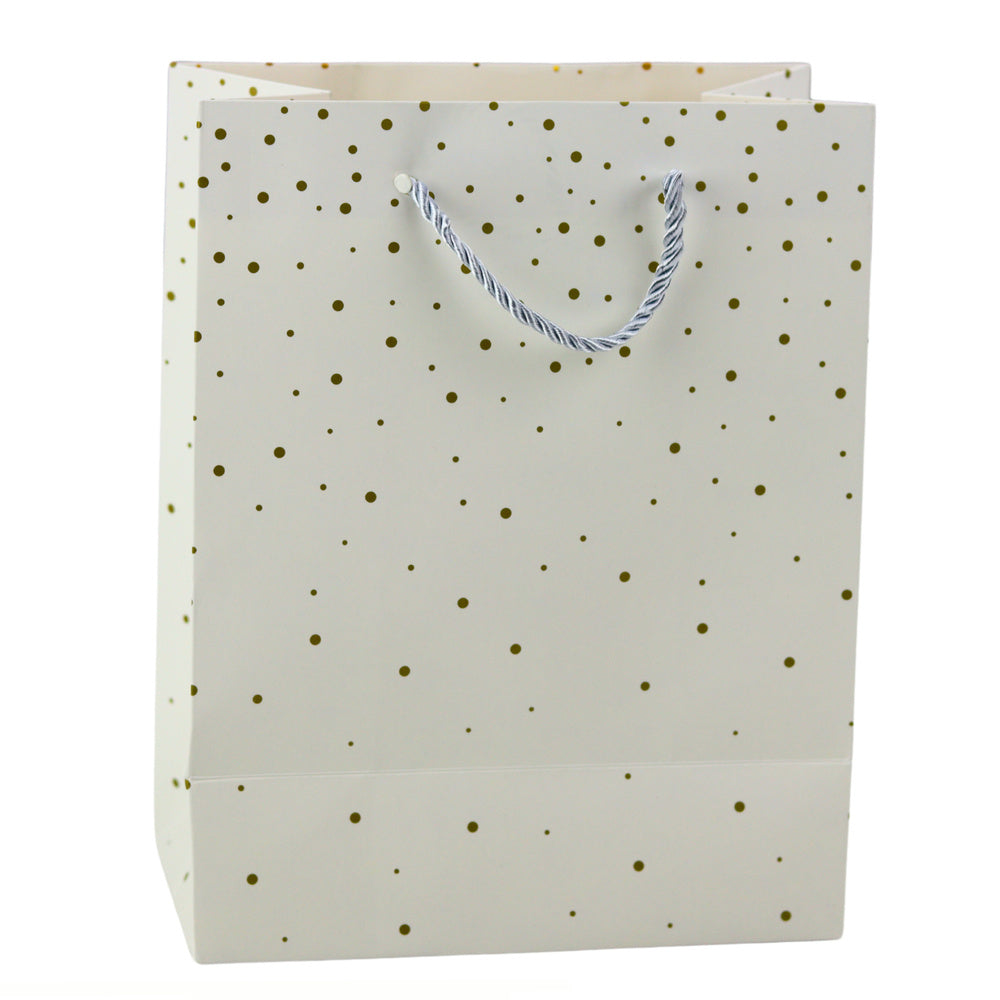 Gift Bag With Gold Dots 23 x 18 x 10.5 cm