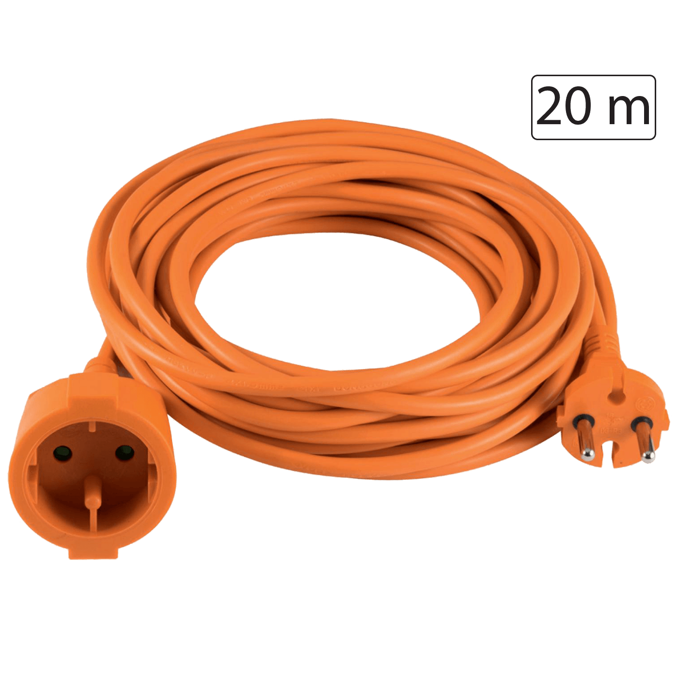 home Produžni strujni kabl 1 utičnica, 20m, H05VV-F, orange - NV 4-20/OR/1,5