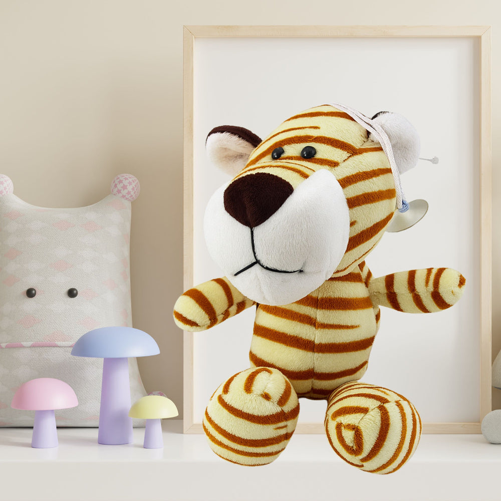 Plišana igračka tigar sa vakumskom čašicom  23 x 12 cm - žuto/smeđi