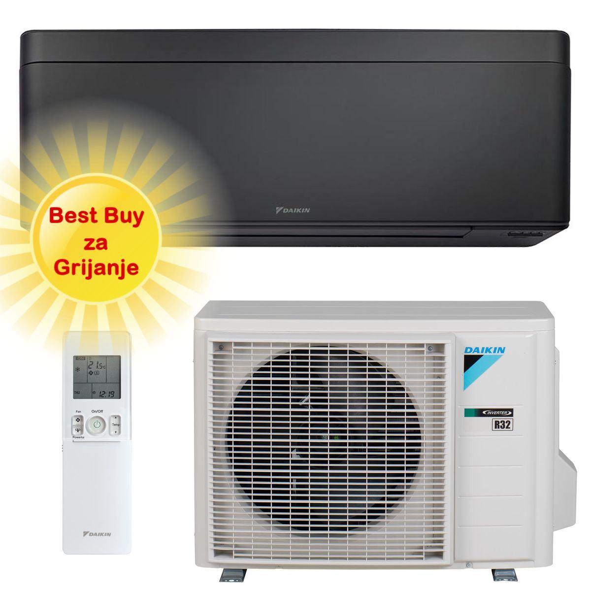 DAIKIN KLIMA UREĐAJ 2kW FTXA20CB/RXA20A - Stylish, za prostor do 20m2, A+++ energetska klasa, R-32
