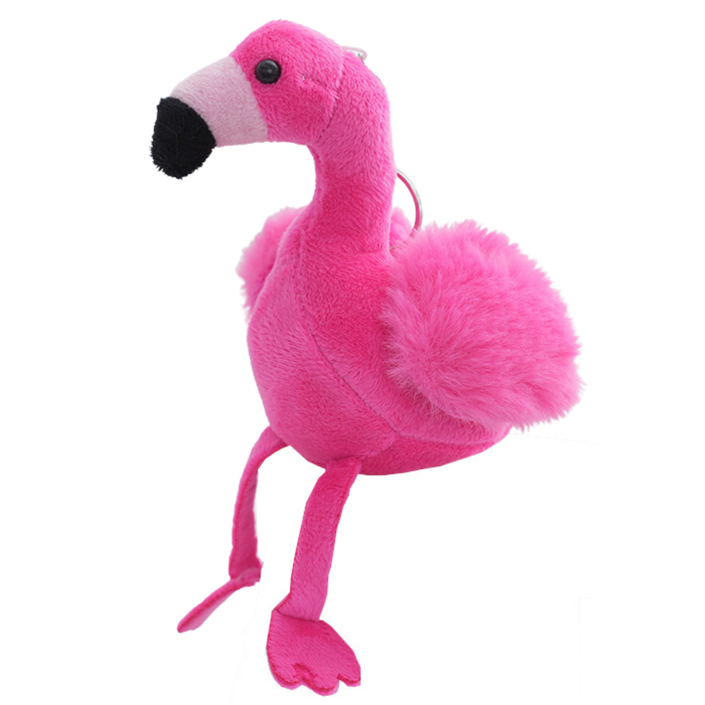 Plišana igračka/privjesak za ključeve Flamingo 12cm - rozi