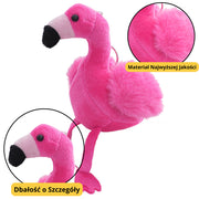 Plišana igračka/privjesak za ključeve Flamingo 12cm - rozi