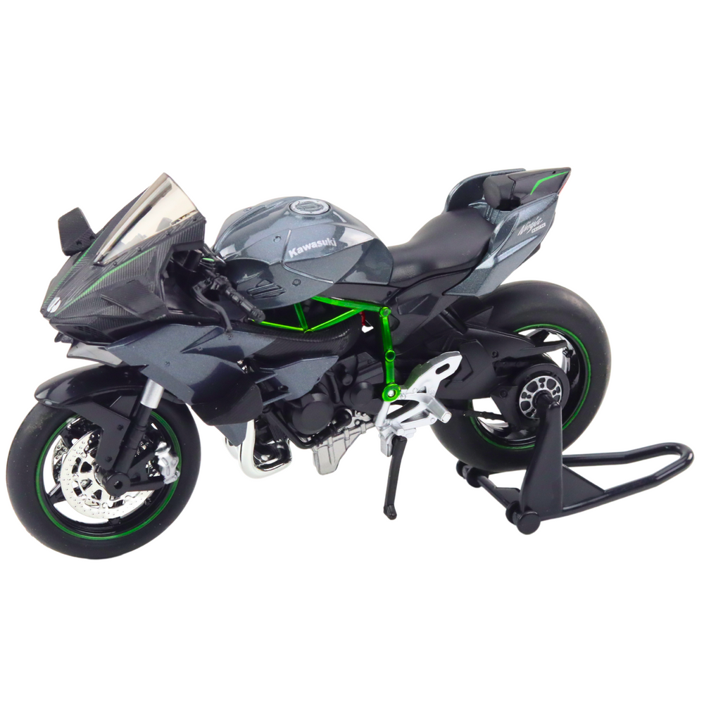 Metalni motor za igru sa zvučnim i svjetlosnim efektima 1:12 - sivo/crnii