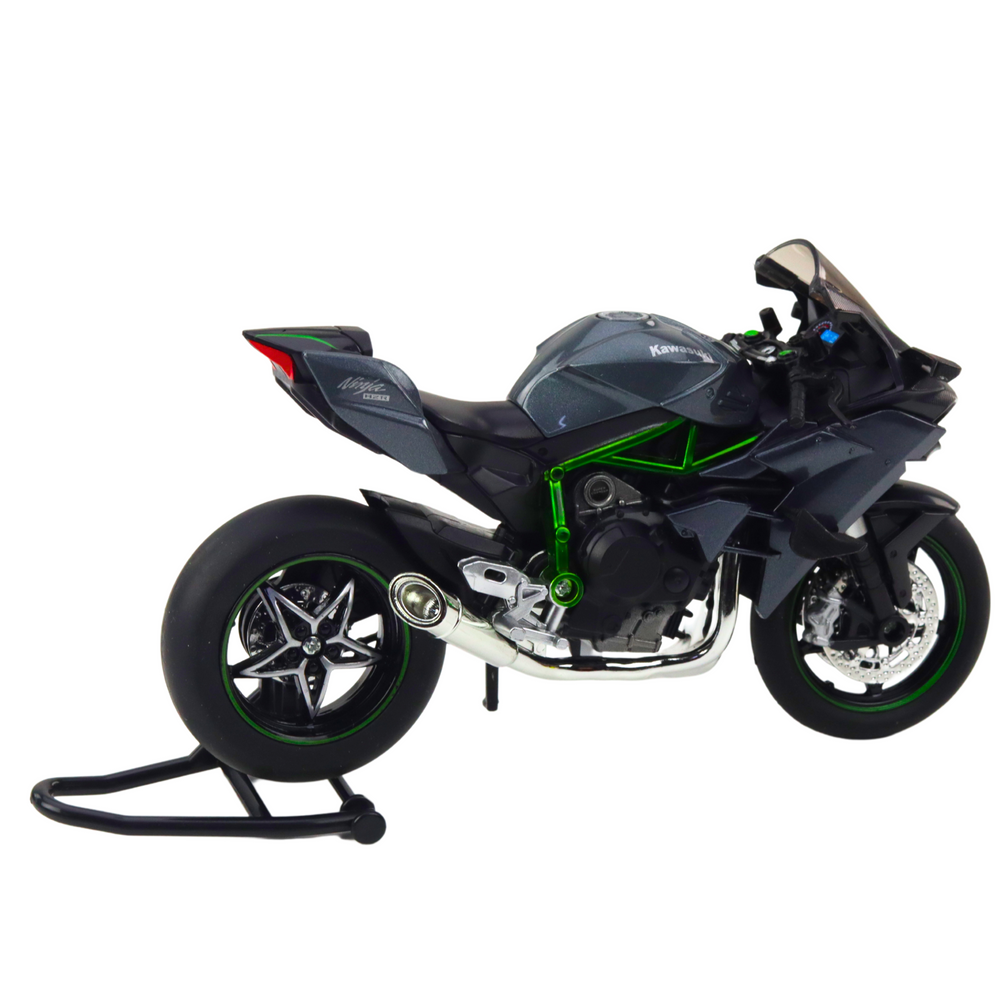 Metalni motor za igru sa zvučnim i svjetlosnim efektima 1:12 - sivo/crnii
