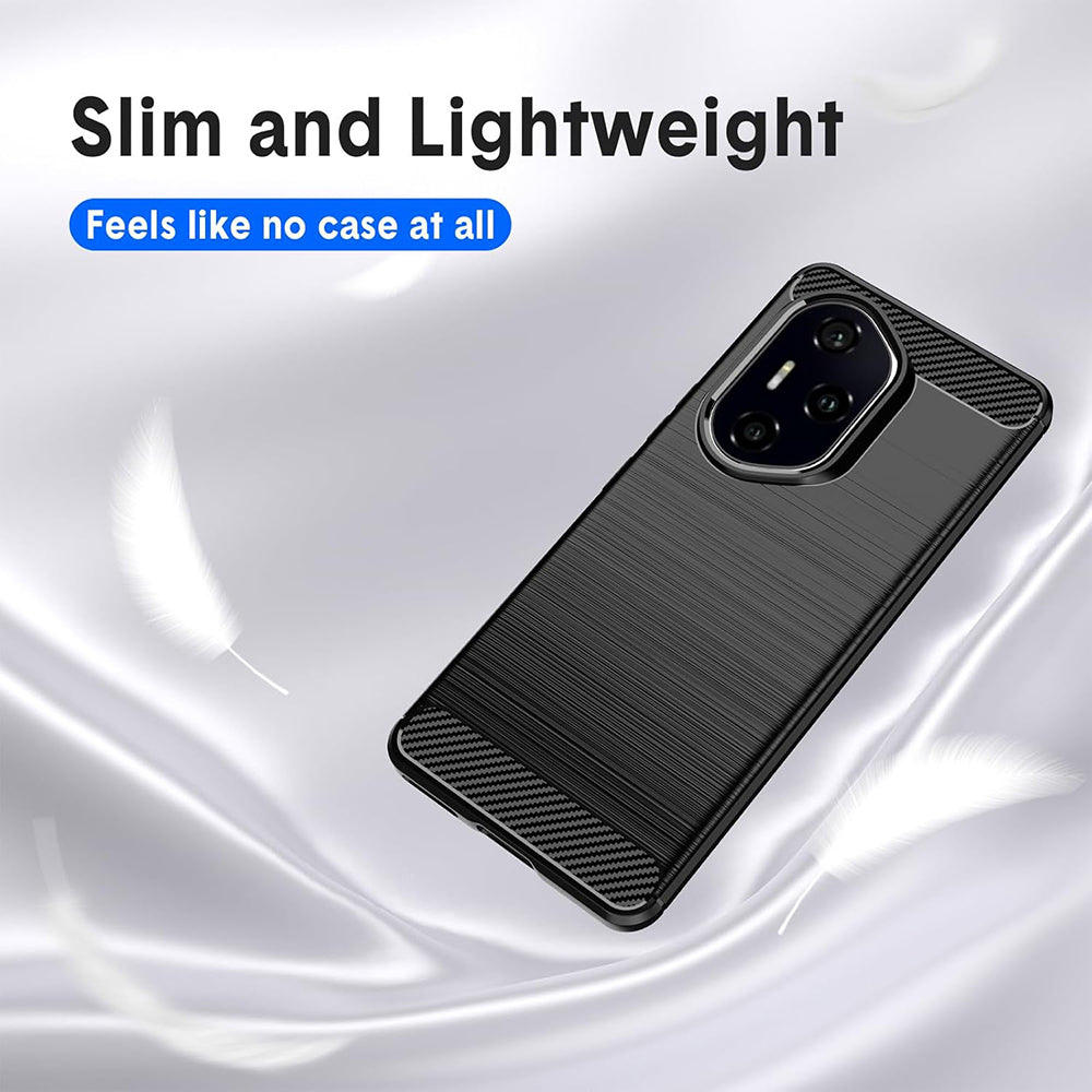 Techsuit Carbon Silicone maska za Honor 400 Pro – crna