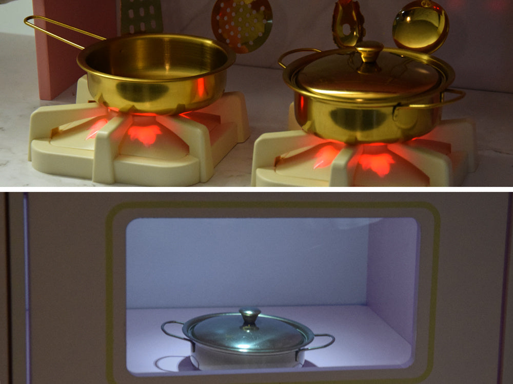 Velika drvena kuhinja roza