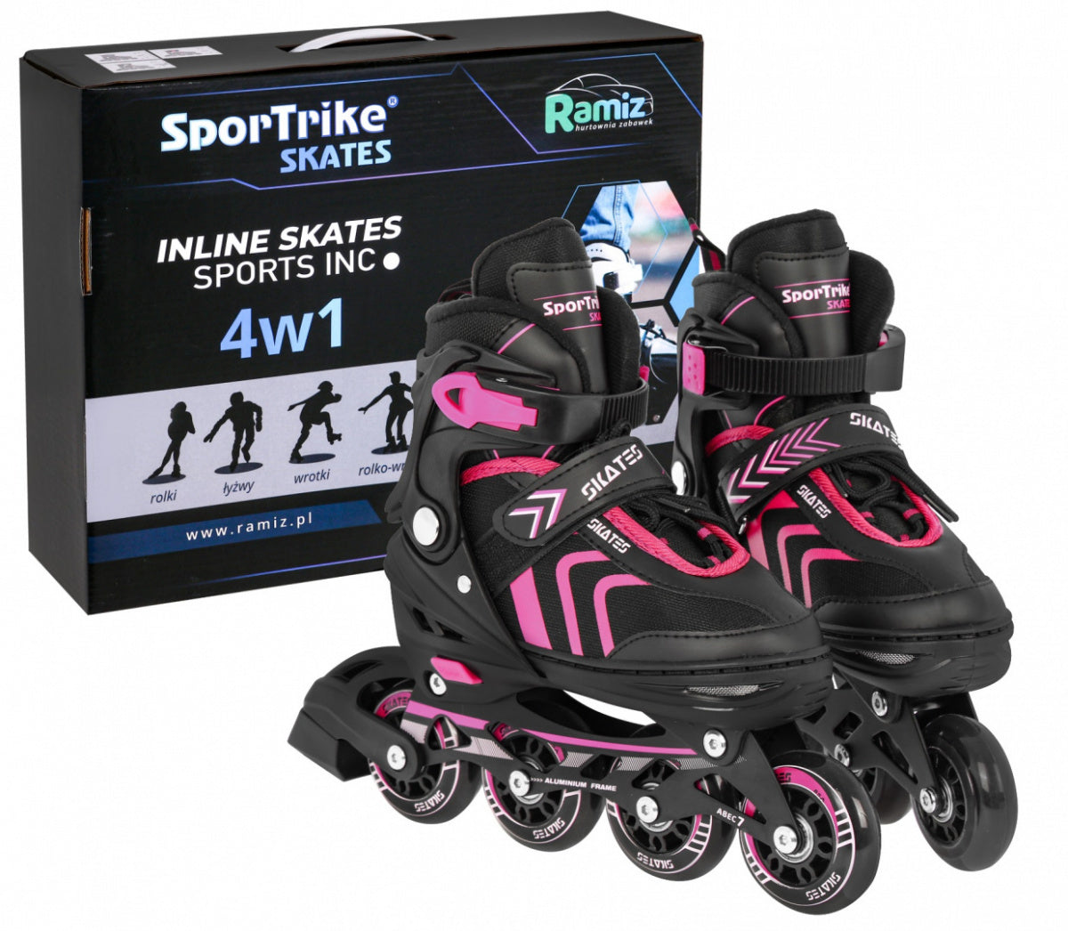 Koturaljke/klizaljke 4in1 29-33 - roza