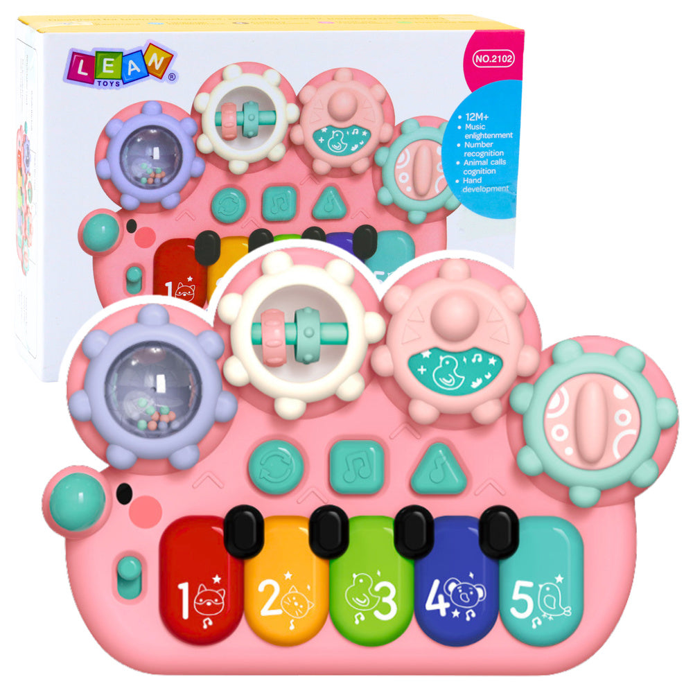 Interaktivni piano za bebe Gears - rozi