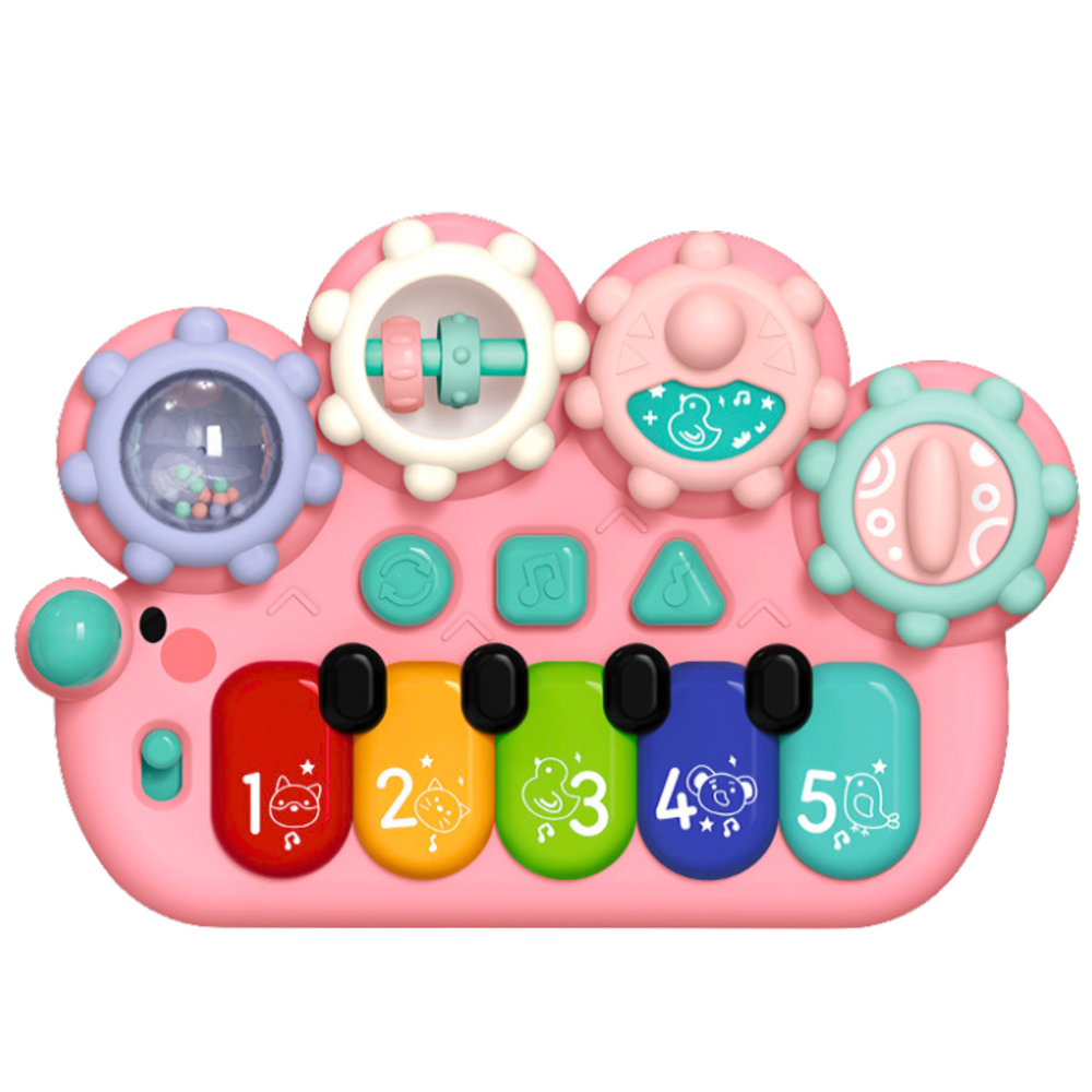 Interaktivni piano za bebe Gears - rozi