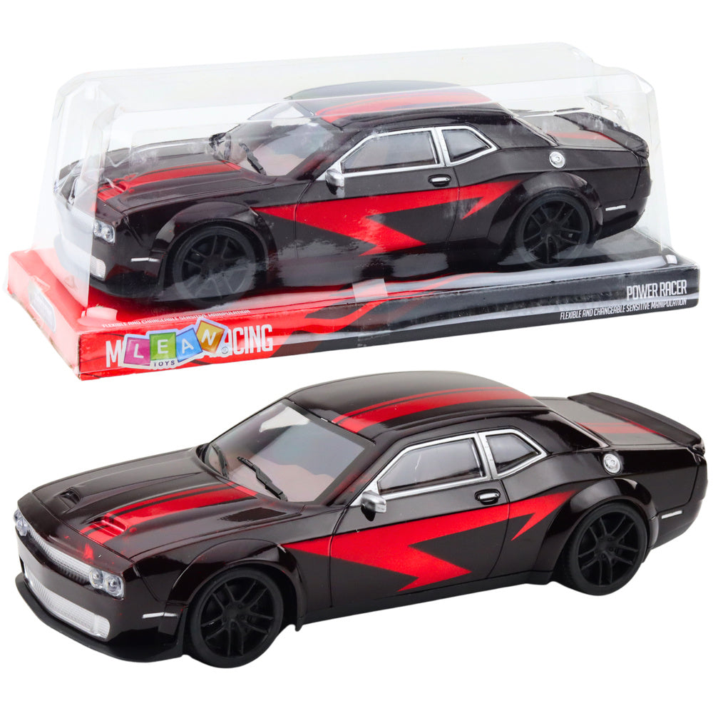 Sportski auto za igru s pogonom na stražnje kotače Glossy - 28 cm - crveno/crni