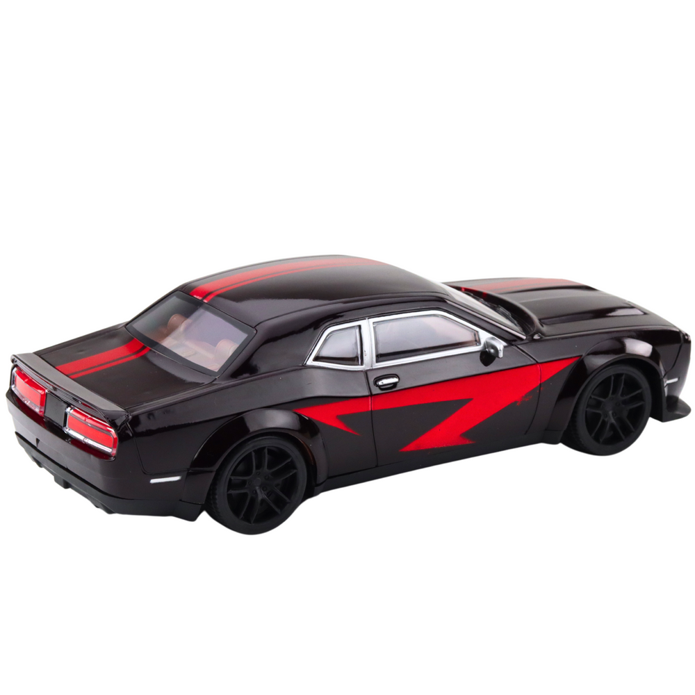 Sportski auto za igru s pogonom na stražnje kotače Glossy - 28 cm - crveno/crni