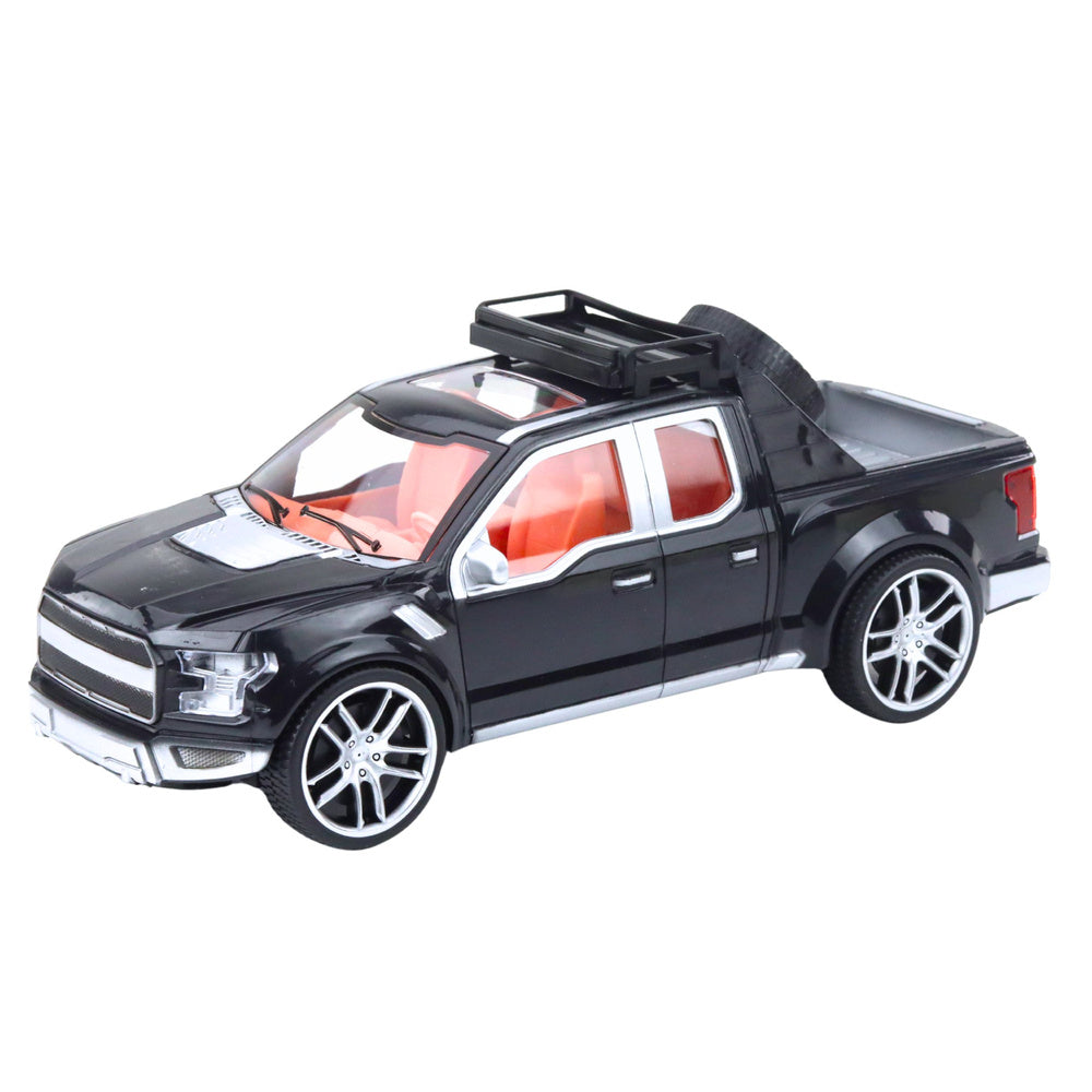 Set terenskog vozila s prikolicom i sportskim automobilom - 59cm - crveno/crni
