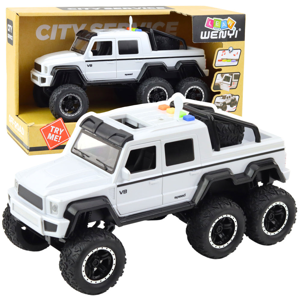 Terenski auto za igru su City 6x6 1:16 - bijeli