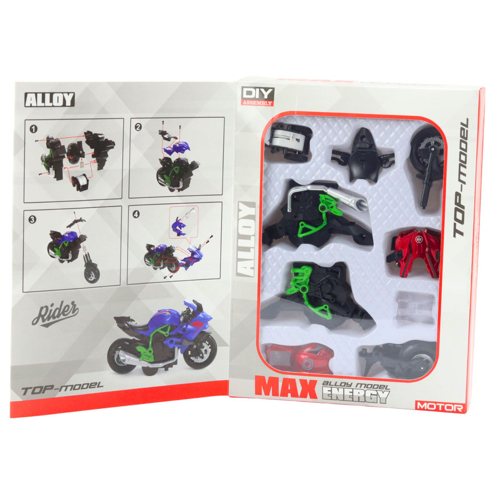 Metalni motor za sastavljanje 1:14 DIY - crveno/zeleni