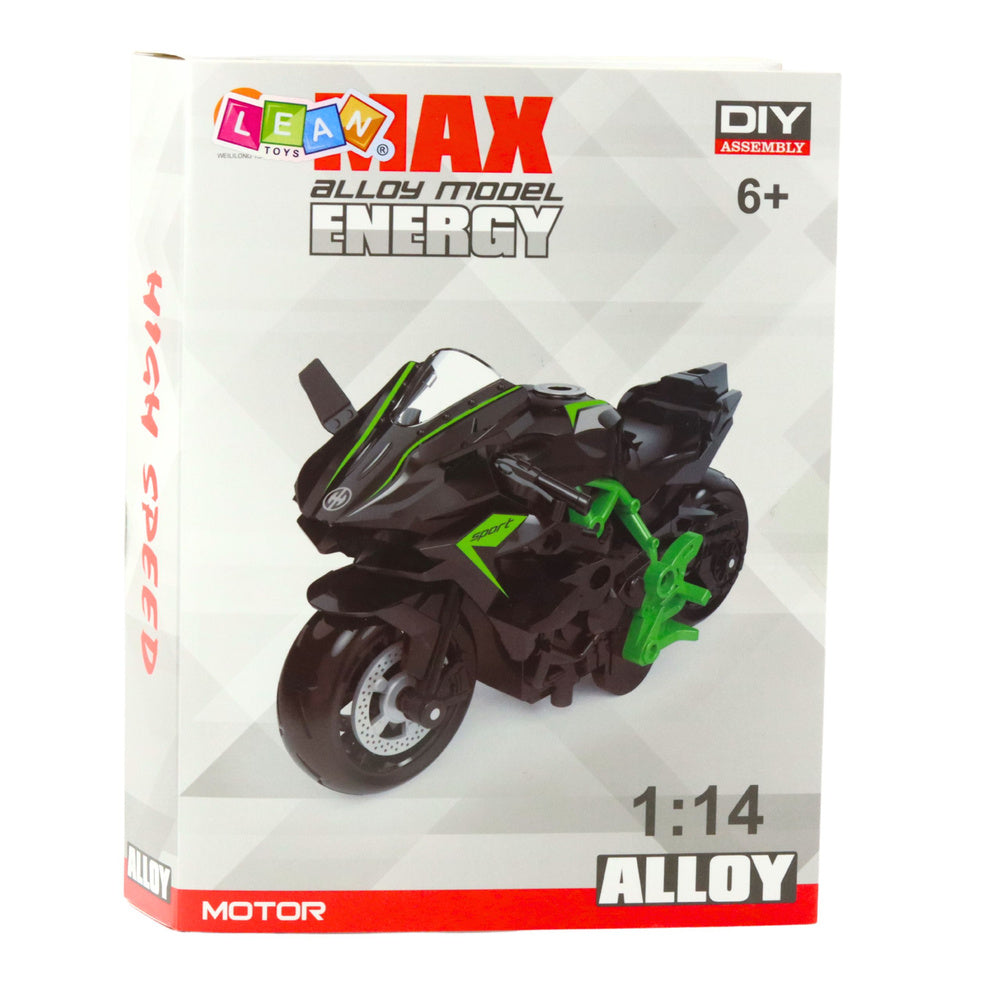 Metalni motor za sastavljanje 1:14 DIY - crveno/zeleni
