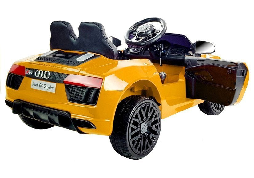 Licencirani auto na akumulator Audi R8 Spyder - žuti