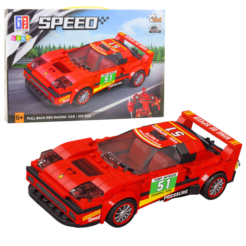 Kockice za slaganje sportskog automobila Speed 329 - crveni