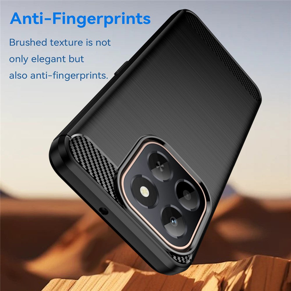 Techsuit Carbon Silicone maska za Honor X6c – crna