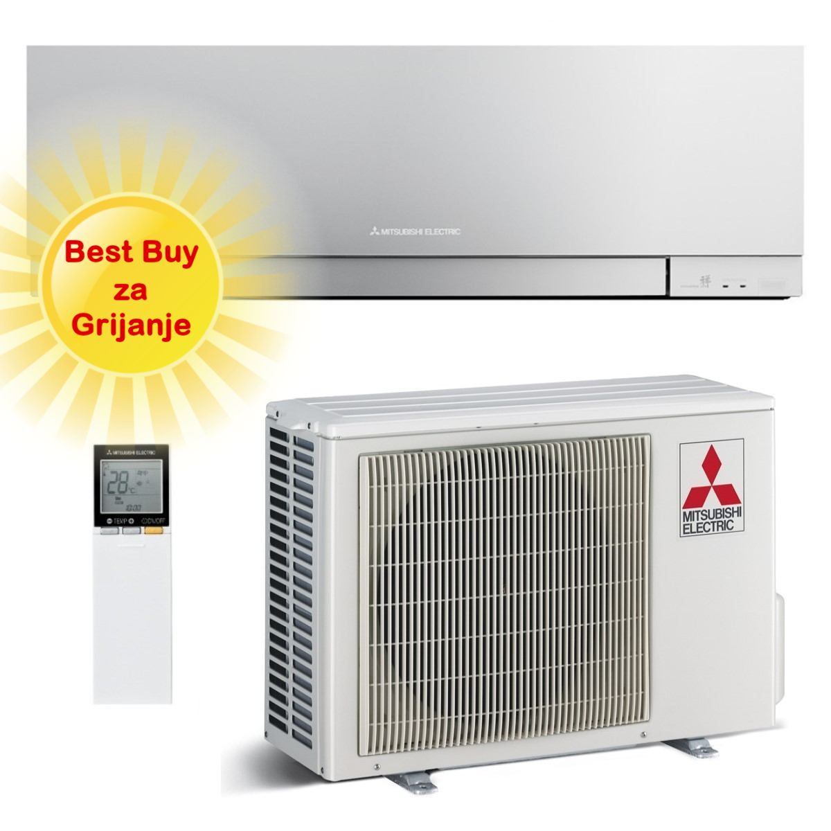 MITSUBISHI KLIMA UREĐAJ MSZ-EF42VGKS/MUZ-EF42VG - 4,2 kW, Kirigamine zen, za prostor do 40m2, A++ energetska klasa