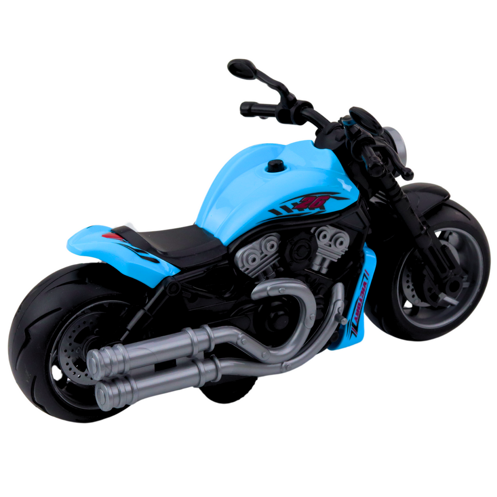 Battery Operated Toy Motorcycle Motor Lights Sounds Blue