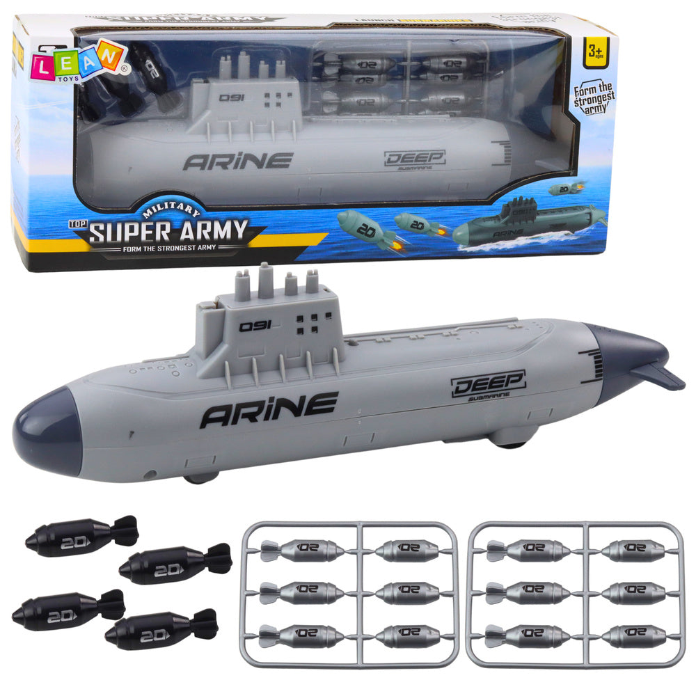 Podmornica za igru Torpedo 28cm - siva
