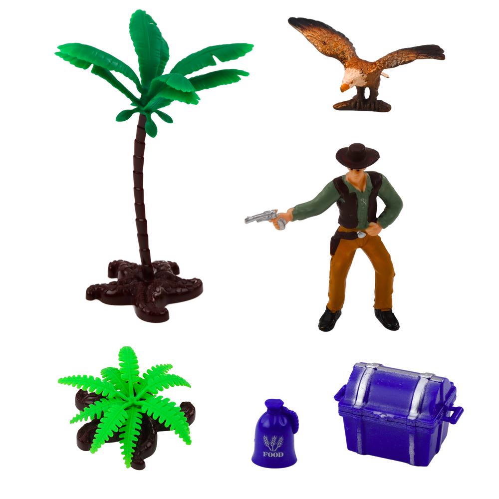 Set figura za igru sa kaubojem i Western kolima