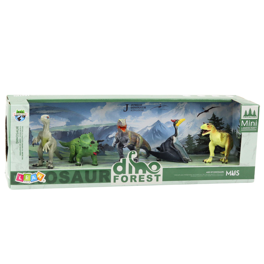 Set realističnih figurica za igru Dino Forest - 5 elemenata
