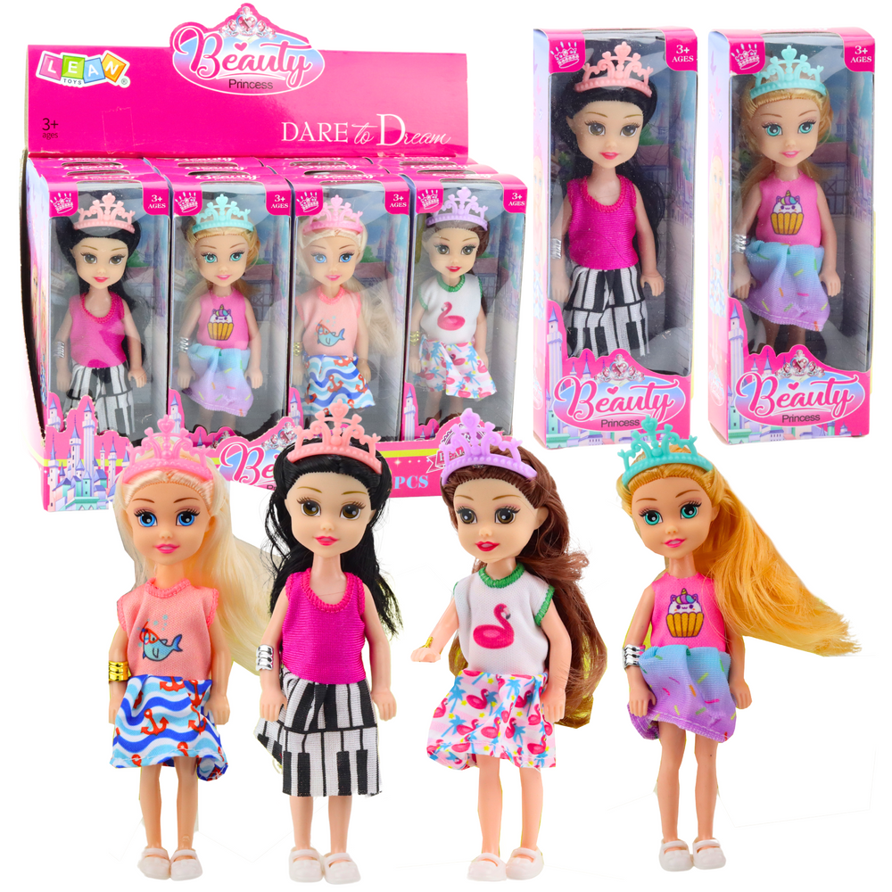 Mini lutka za igru princeza sa krunom 14cm - boju biramo nasumično