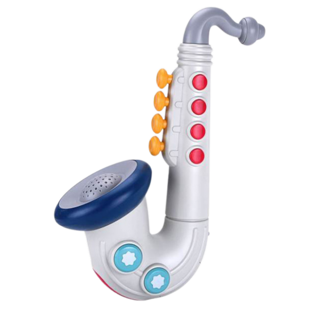 Saksofon za djecu - interaktivni glazbeni instrument - sivi