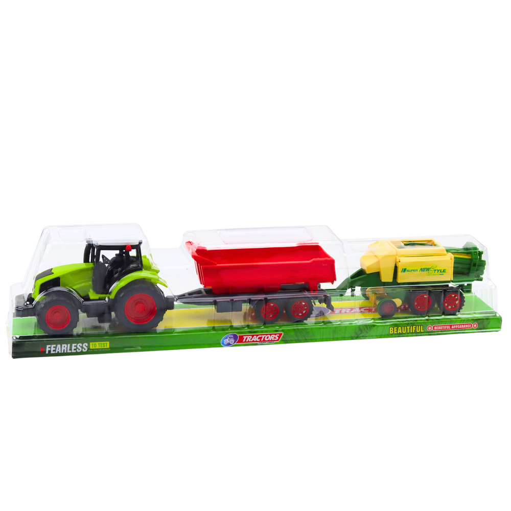 Set of Agricultural Tractor Trailer Press Agricultural Machine
