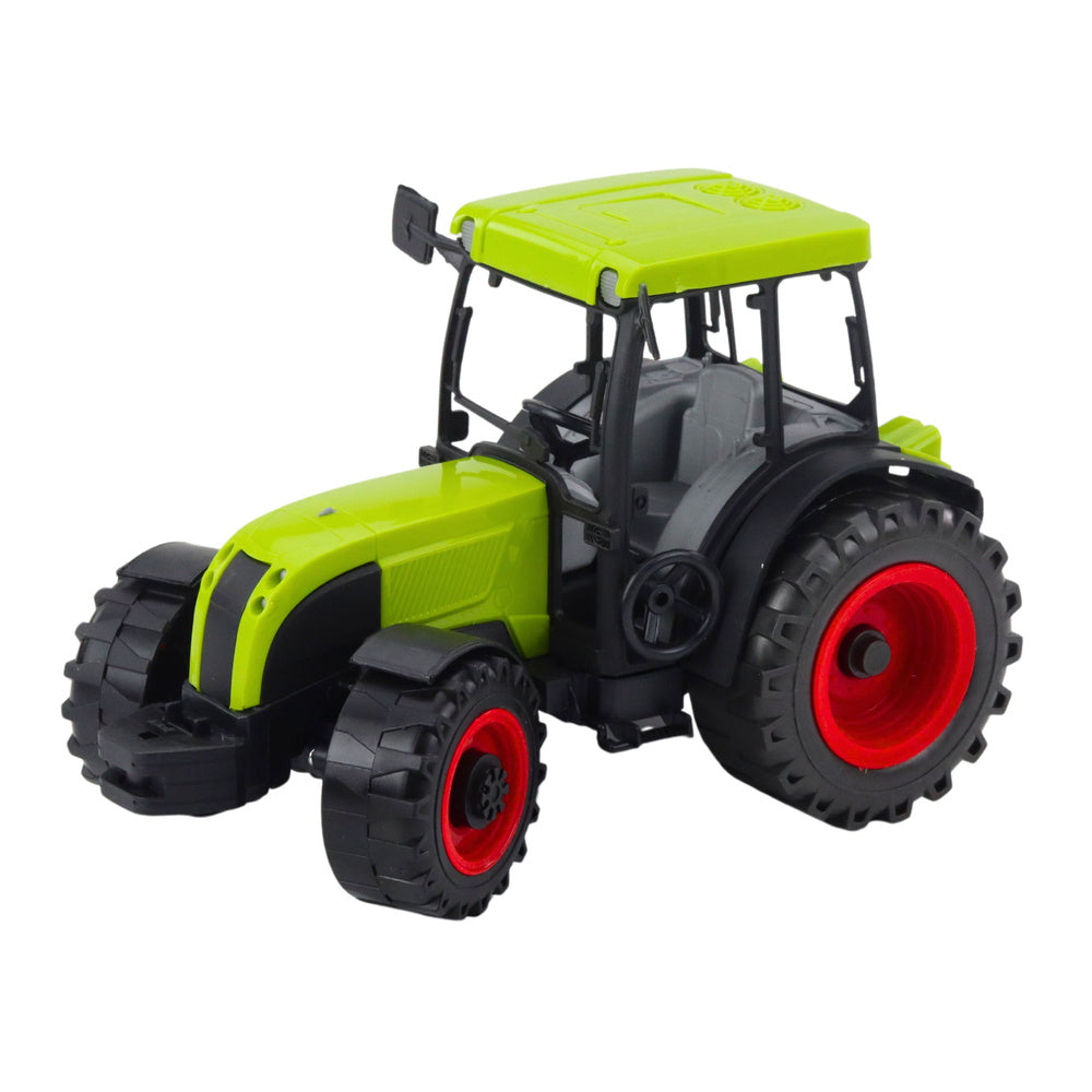 Traktor za igru sa prikolicom za drva 47cm - zeleno/sivi