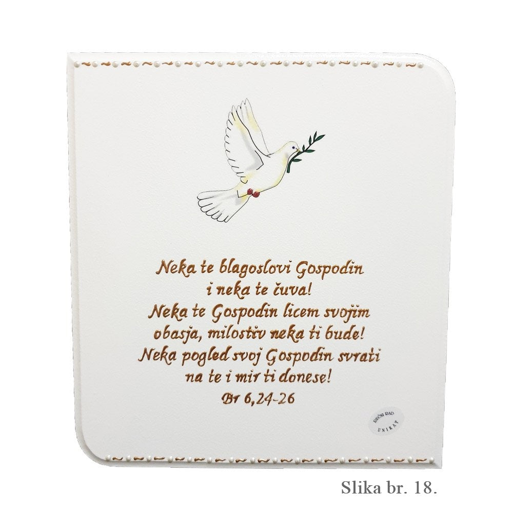 Kézzel készült képek az Őrangyal imájával - lányoknak