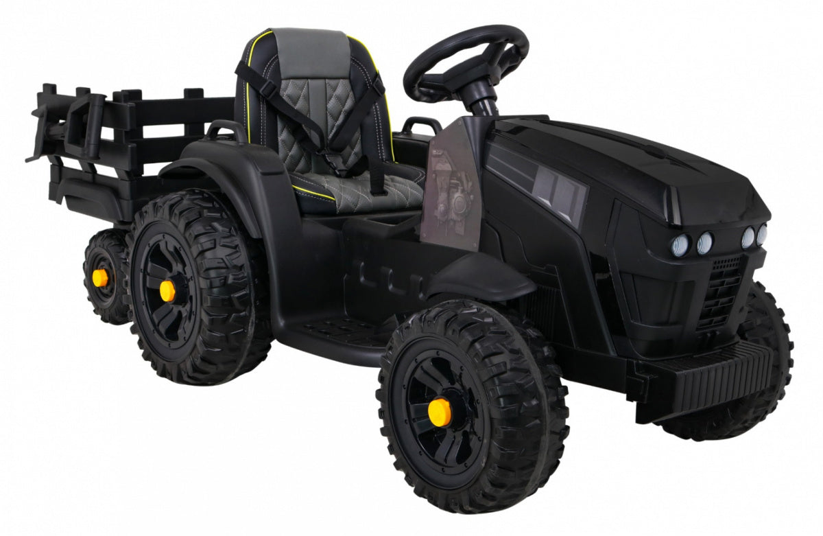 Traktor na akumulator s prikolicom Titanium - crni
