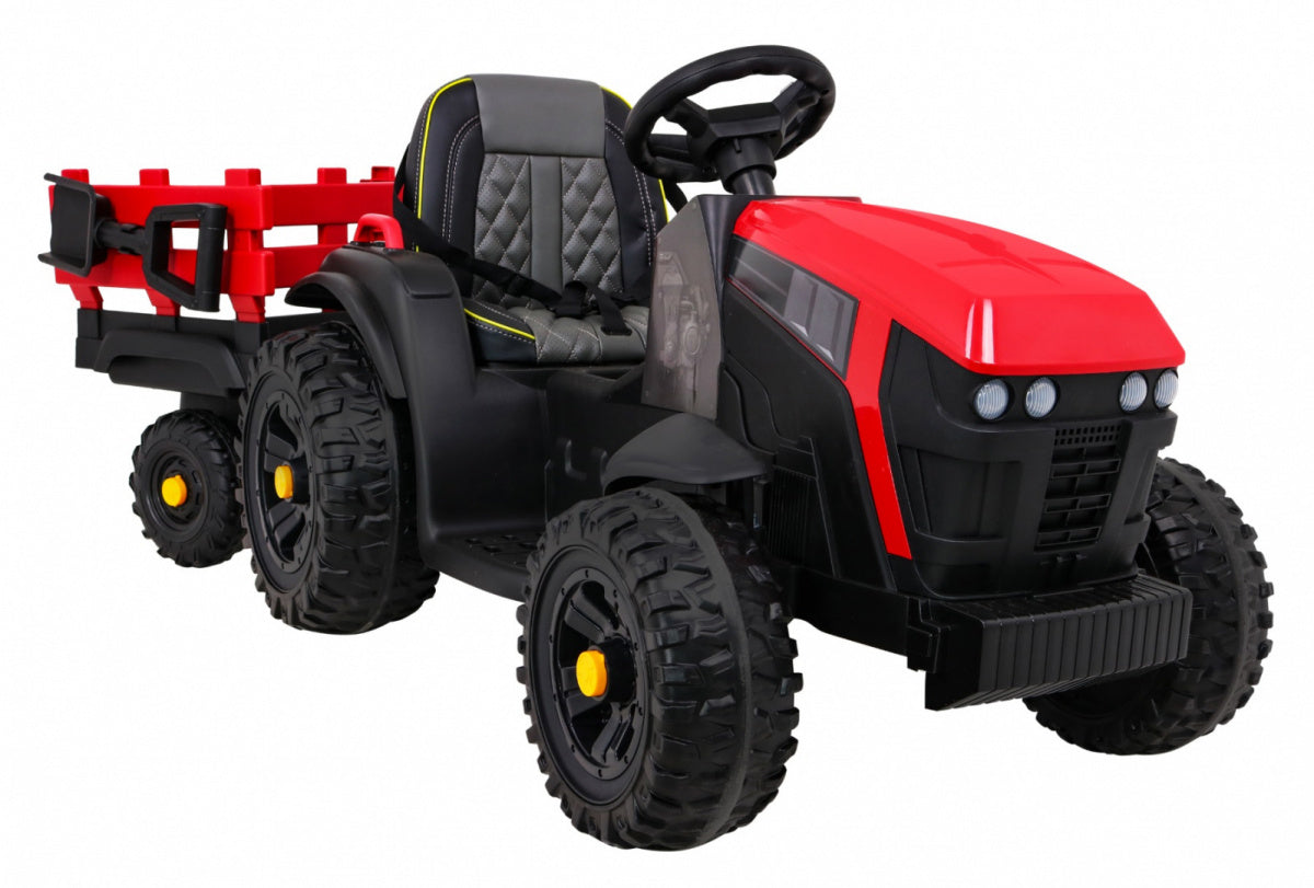 Traktor na akumulator s prikolicom Titanium - crveni