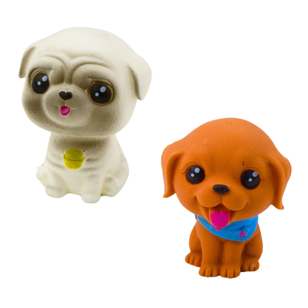 Set gumenih figura psića sa kućicom - tirkizni