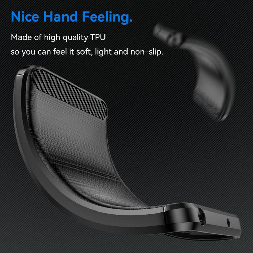 Techsuit - Carbon Silicone maska za Xiaomi Redmi 15C 4G / Redmi 15C 5G - crna