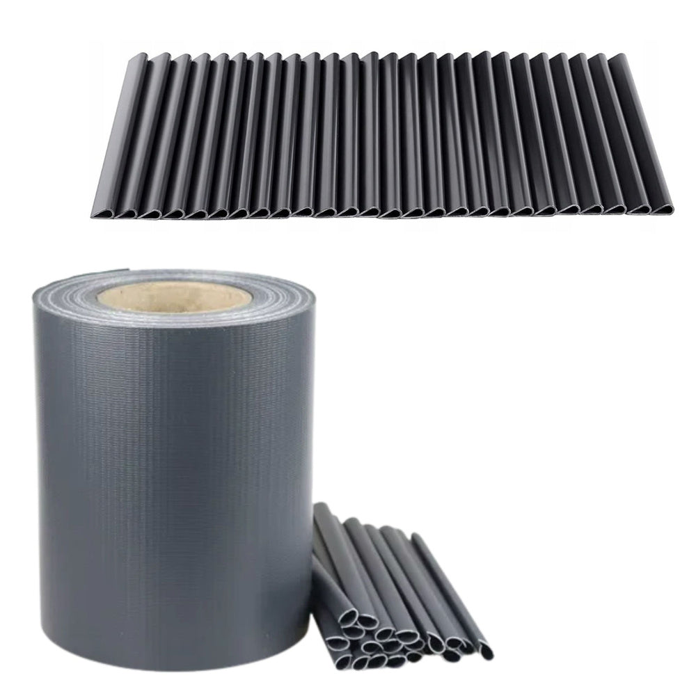 Grafitna traka za ograde s UV zaštitom + 20 kopča 450 g/m² 19x35m - siva