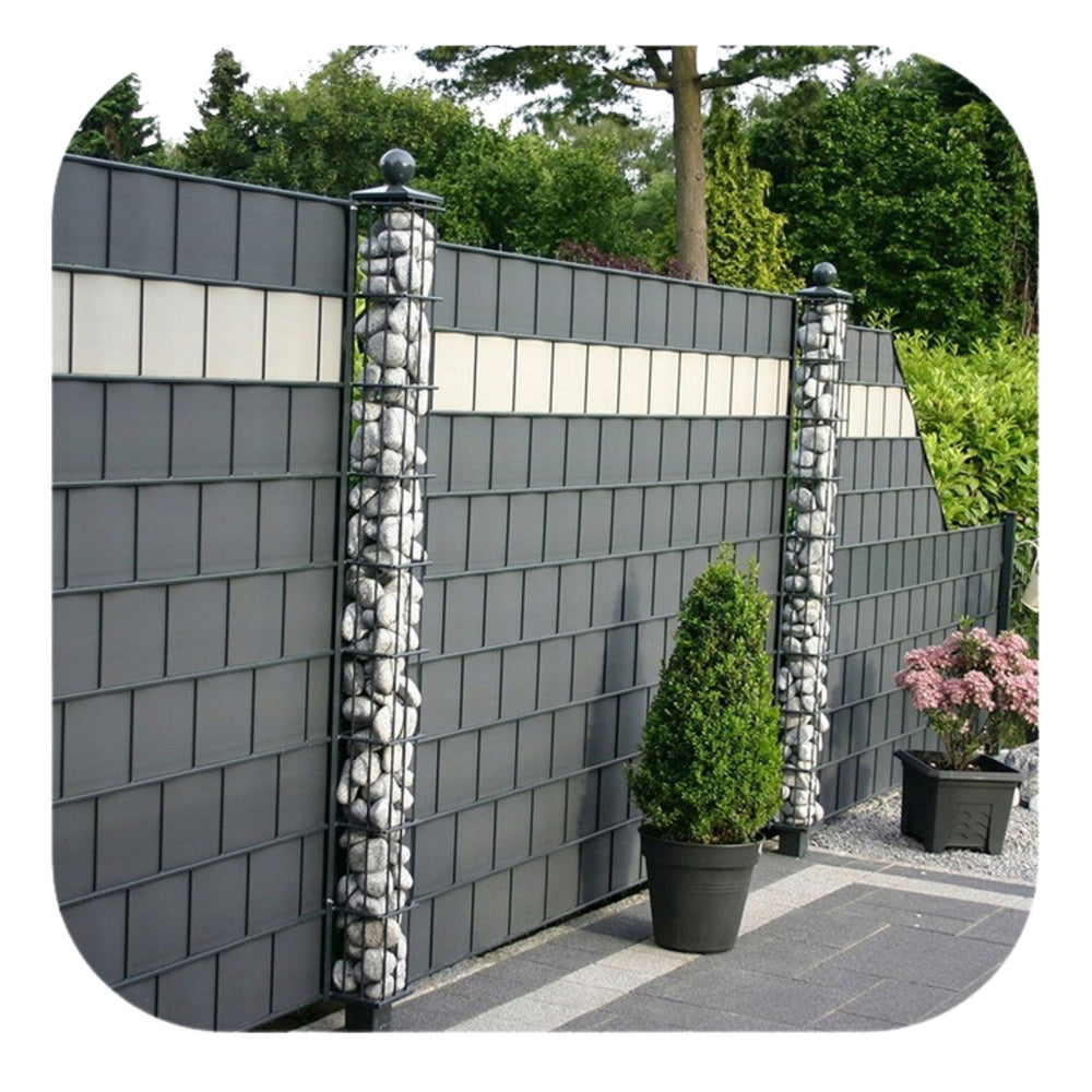 Grafitna traka za ograde s UV zaštitom + 20 kopča 450 g/m² 19x35m - siva