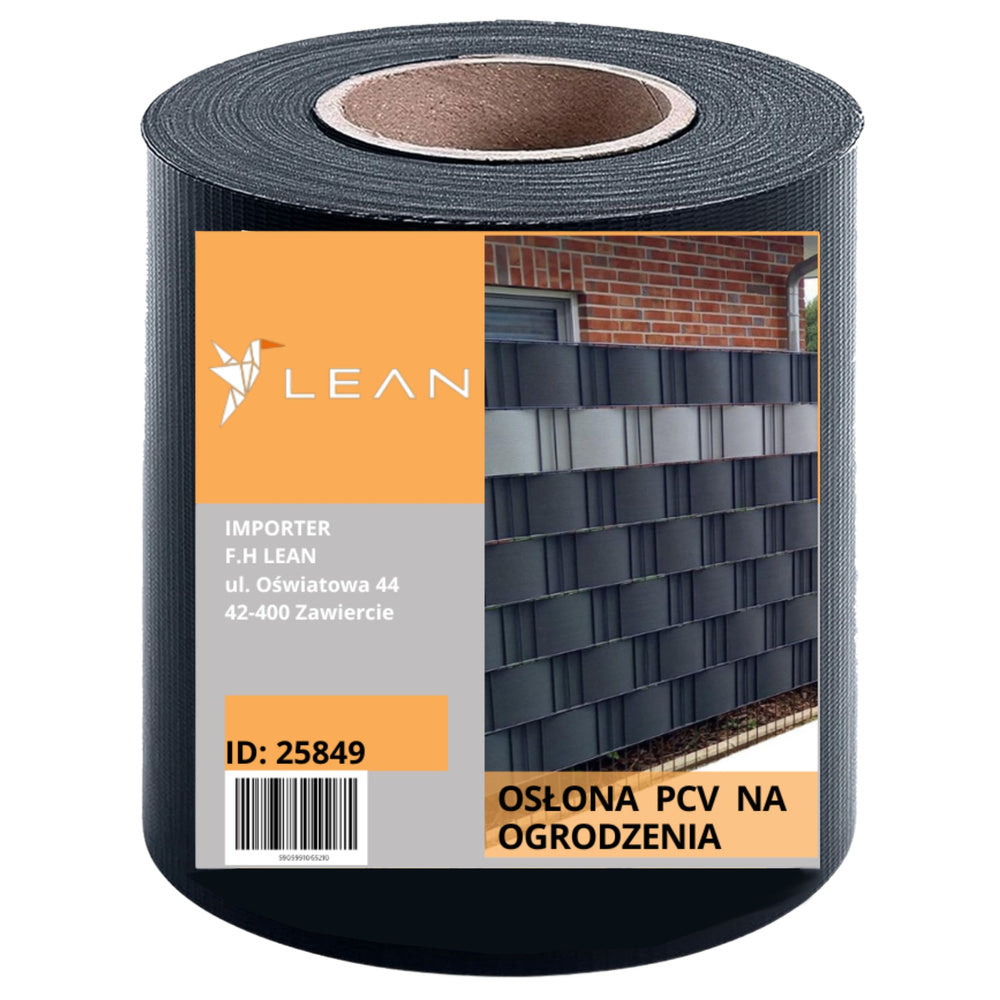 Grafitna traka za ograde s UV zaštitom + 20 kopča 450 g/m² 19x35m - siva