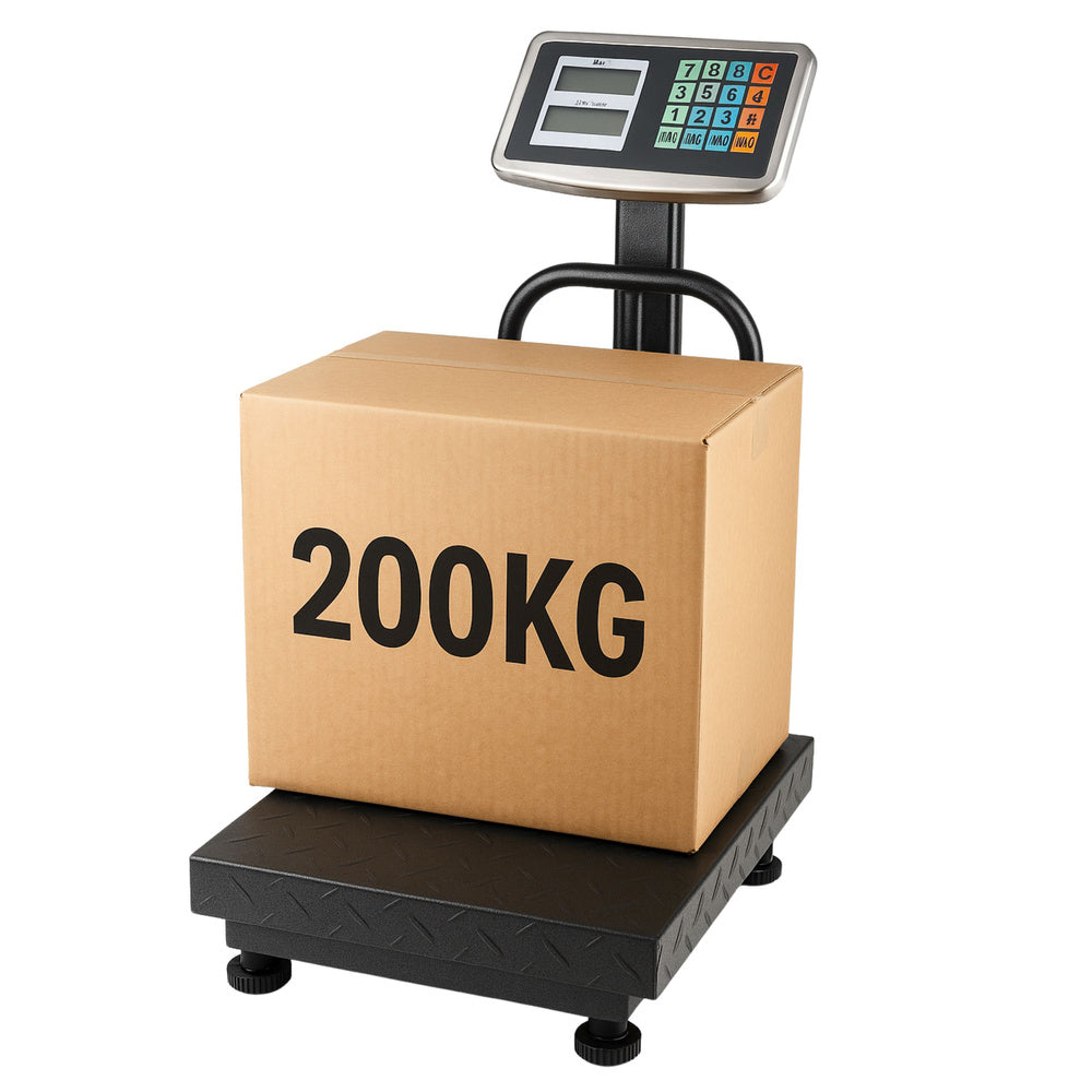 Elektronska vaga s platformom s mjerenjem do 200kg - crna