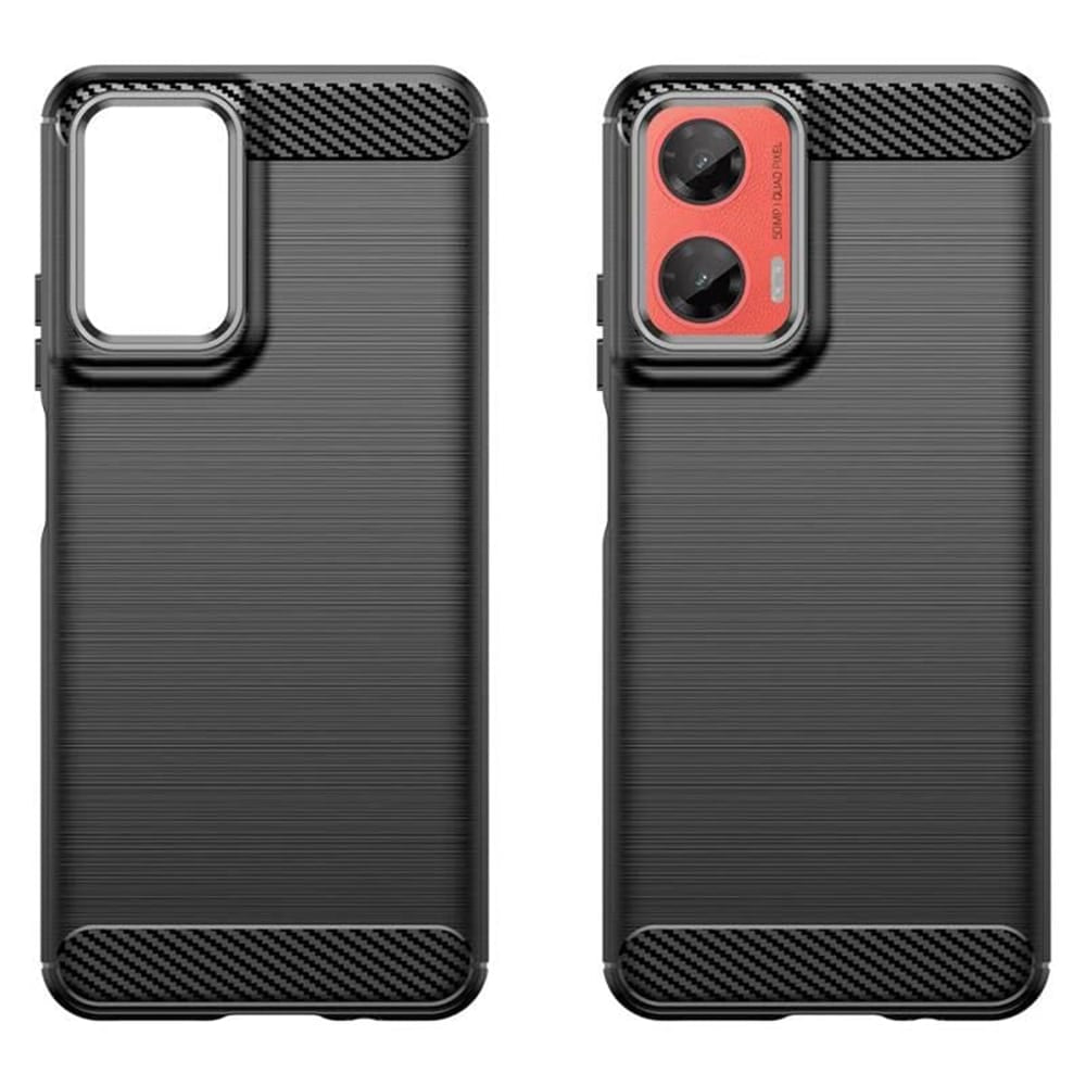 Techsuit Carbon Silicone maska za Motorola Moto G06 / Moto G06 Power – crna