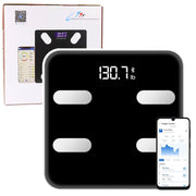 Pametna bluetooth elektronska vaga BMI BMR sa aplikacijom - crna
