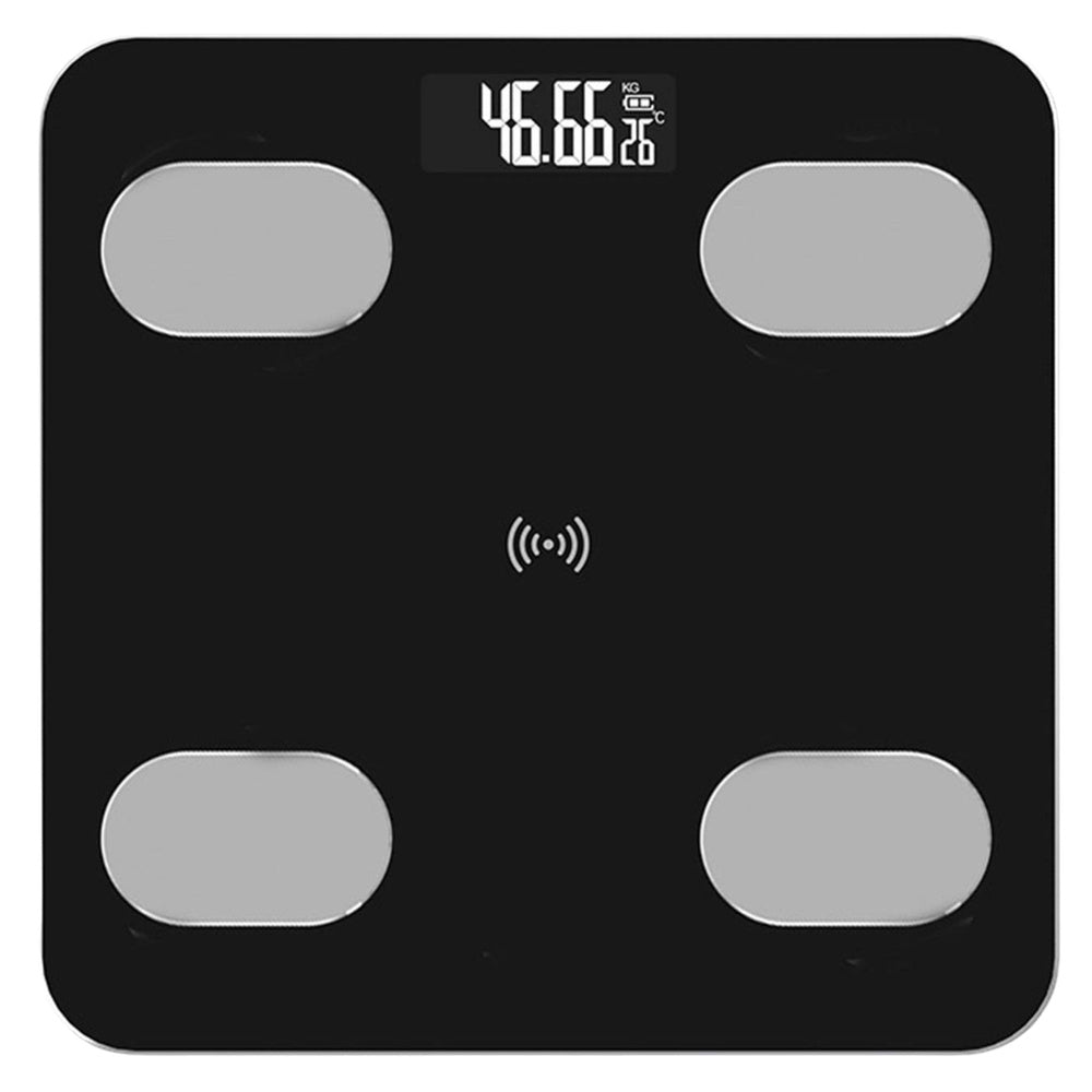 Pametna bluetooth elektronska vaga BMI BMR sa aplikacijom - crna