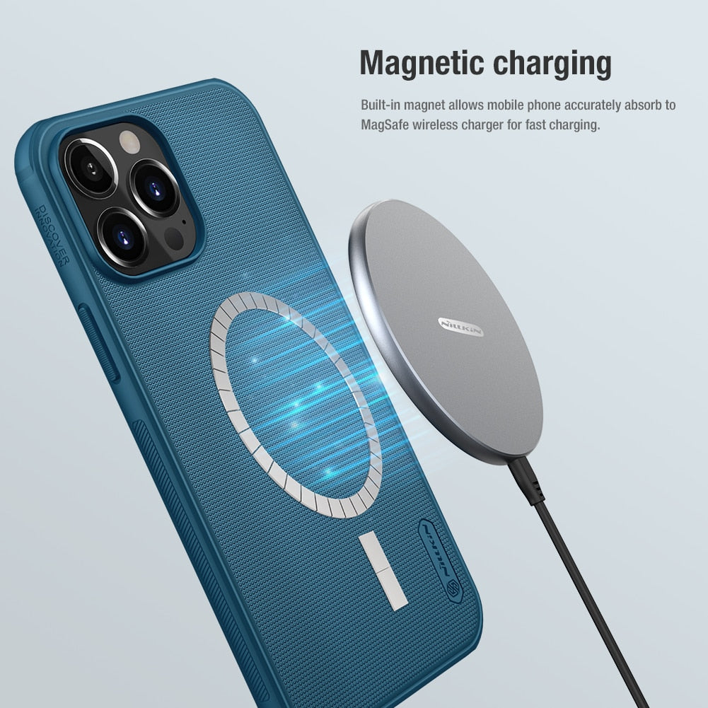 Nillkin Super Frosted Shield (Magnetic Case) za iPhone 13 Pro Peacock blue