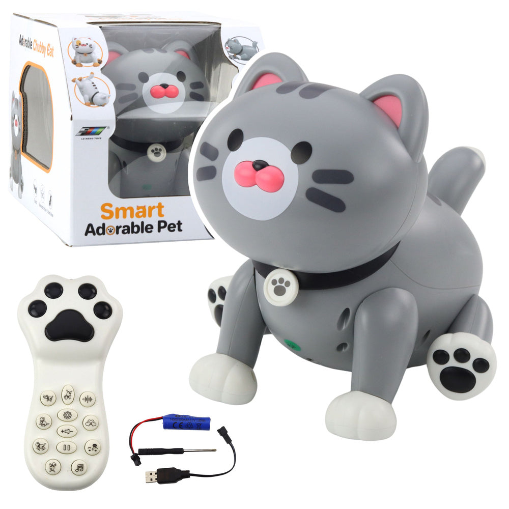 Interaktivna mačka na daljinsko upravljanje Smart Pet - siva